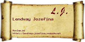 Lendvay Jozefina névjegykártya